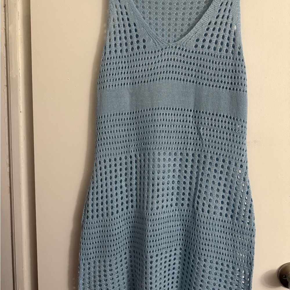 Cupshe Blue Crochet Swim Coverup - Picture 5 of 8